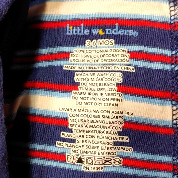 Bundle of Boy's 3-6mo Striped Rompers - Picture 12 of 12